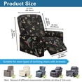 thumbnail image 6 of SCRAWLGOD Hummingbird Daisy Floral Print Black Recliner Chair Covers Stretch Slipcovers for Recliner 4-Piece Washable Recliner Protector 1 Seat Sofa Cover Furniture Protector with Pocket, 6 of 7