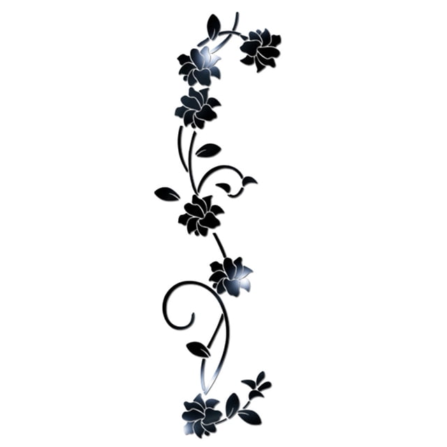 3D Diy Flower Shape Acrylic Wall Sticker Modern Stickers Decoration