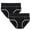 Black, variant on Scyoekwg Womens Underwear Cotton Patchwork Stretchy Comfort Seamless Hip Lifting Mid Waisted Underwear Ladies Underpants Hipster Panties Pack of 2(Black,XXL)