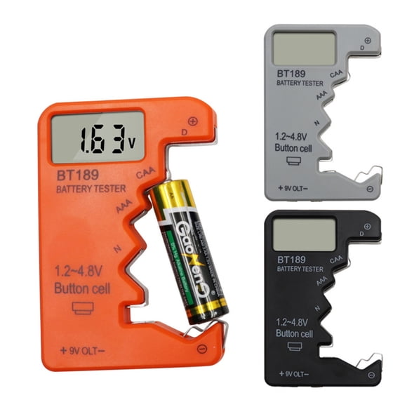 JASKFLY Testeur de Capacité Testeur de Pile Numérique pour AA AAA C D N 9V 6F22 1.5V 3V - Écran LCD Compteur de Capacité Outil de Vérification,Outils/bureau/plastique,Noir