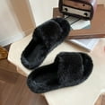 thumbnail image 6 of Lovskoo 2024 Women's And Men's Slippers Winter Warm Padded Warm Shoes Winter Warm Couple Home Soft Bottom Non-Slip Indoor Floor Mute Cotton Slippers Black, 6 of 6