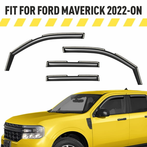Extra Durable Window Deflectors In-Channel Window Visors Rain Guards Fit for Ford Maverick 2022-2026, Sun Visors, Wind Vent Visors, vent shades, Exterior Car Accessories - 4 pcs. AG0751