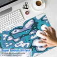 thumbnail image 4 of Blue Purple White Camouflage&nbsp;desk Mouse Padwaterproof,rubber+multispandexwashable the Camouflage Seriesgaming Mouse PadDesk Pad for Office Home Game 31.5x15.7inches, 4 of 7