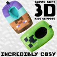 thumbnail image 4 of Pantuflas Minecraft para Niños Cómodas para Interior con Diseño de Gamer, 4 of 5