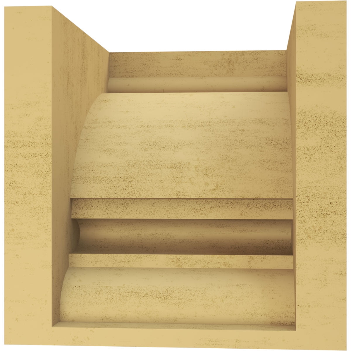 7"W x 7"D x 7"H Wide Diane Rough Cedar Woodgrain TimberThane Corbel, Primed Tan