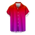 thumbnail image 4 of KyCheLot Button down Shirt for Men Gradient Color Prinetd Summer Short Sleeve Lapel Beach Shirt Streetwear, 4 of 4
