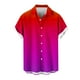 thumbnail image 3 of Camisas de Manga Corta de Botón para Hombre, Blusa de Moda Casual de Impresión de Gradiente de Cuello de Vuelta Hecha de 95% Poliéster 5% Spandex para el Verano, Camisas de Verano para Hombre, 3 of 4