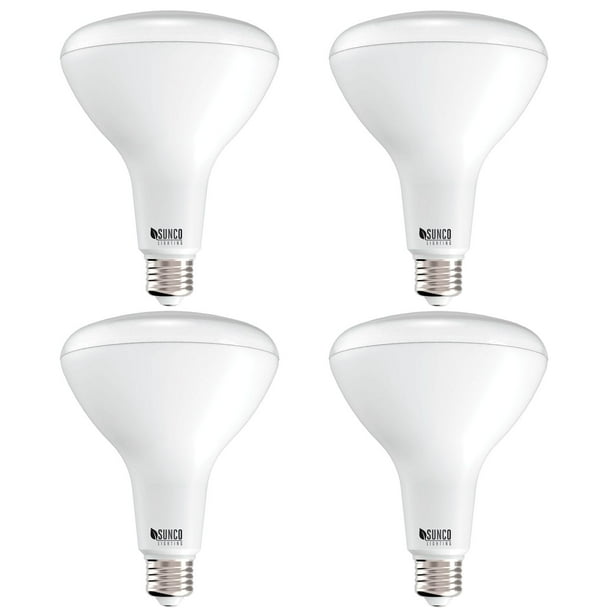 Sunco Lighting 4 Pack BR40 LED Bulb, 17W=100W, Dimmable, 5000K Daylight