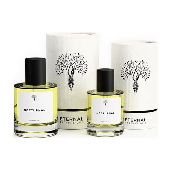 Eternal Perfume Oils Nocturnal Perfume Oil for Men, 1.69 fl oz Bonus 1 fl oz Dropper Bottles (Pack of 2), Alcohol-Free Long-Lasting Concentrated Fragrance