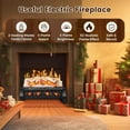 thumbnail image 7 of WAA Electric 750W/1500W 5 Flame Brightness, Remote and Auto Shut Off Fireplace Inserts with Log Heater, 7 of 7
