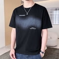thumbnail image 2 of Camisetas para hombre, camisetas de cuello redondo, camisetas blancas para hombre, 100 % algodón, ropa barata y ropa de calle cómoda al por mayor con el alfabeto Rock, 2 of 4