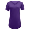 thumbnail image 3 of CEHVOM Fashion Woman V-Neck Short Sleeve Tops T-Shirt Summer Solid Loose Blouse, 3 of 5