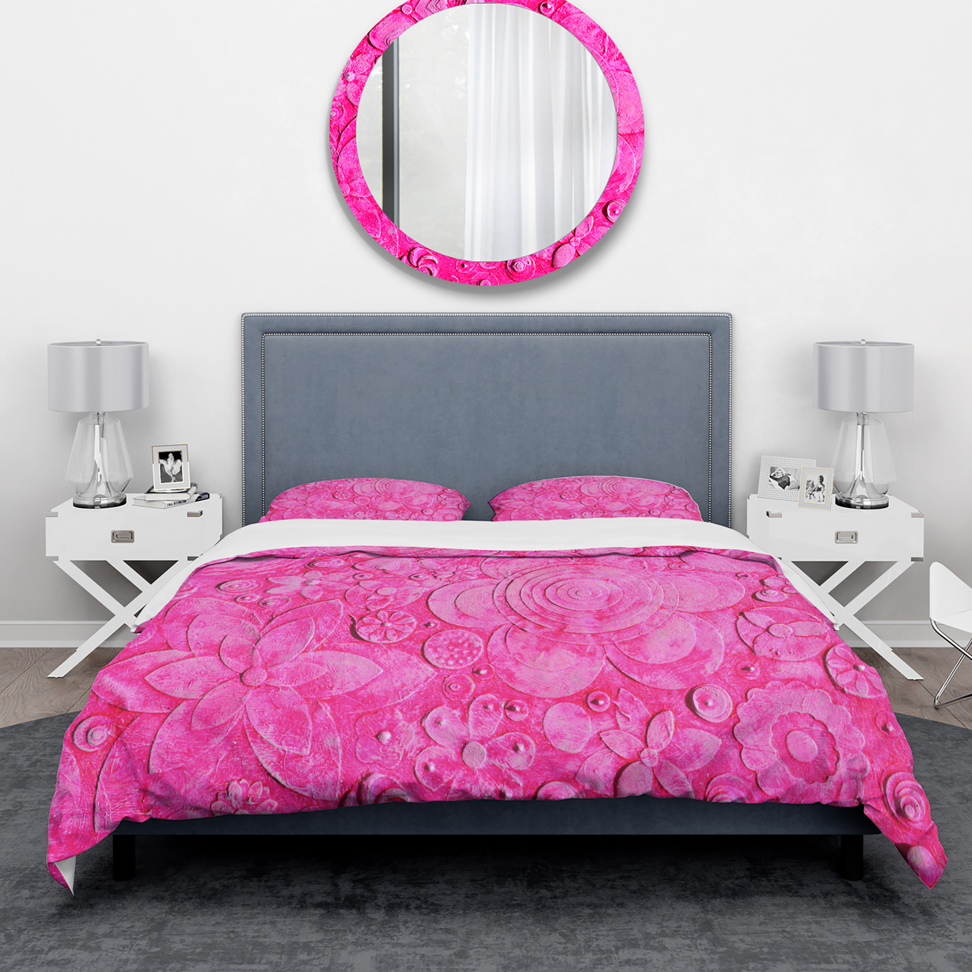 Designart 'Summer hawaiin Flowers' Digital Duvet Cover Set