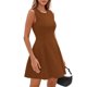 thumbnail image 4 of Vestido PRETTYGARDEN línea A sin mangas mini marrón XXL, 4 of 8