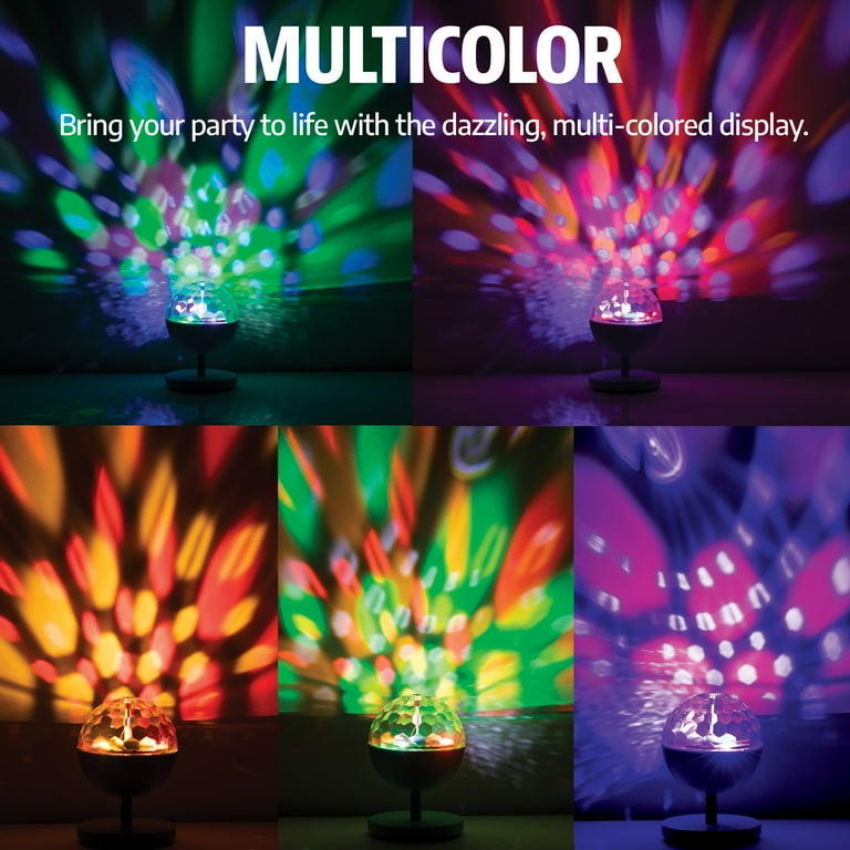 BrightSide Spinning Party Light with Remote - 6.5