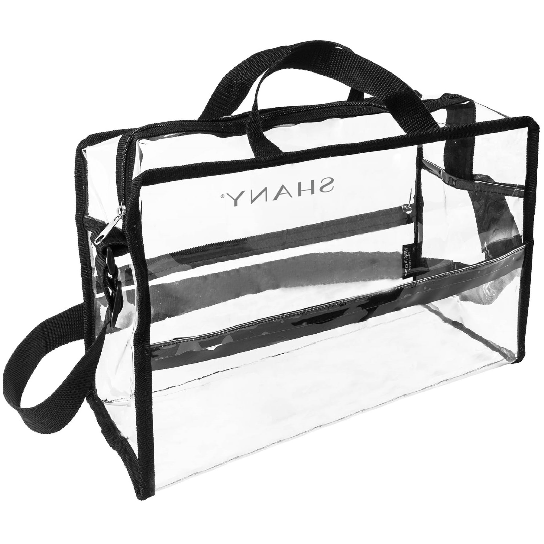 SHANY Clear PVC WaterResistant Travel Tote Bag Large SeeThru Bag