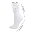 thumbnail image 4 of WAYUTE Womens Socks Ruffle Lace Floral Jacquard Soft Breathable Vintage Fashion Mid Calf Socks for Dress Daily Casual Outfits, 4 of 6
