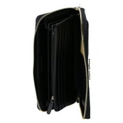 Michael Kors Women's Jet Set Travel Large Continental Jacquard Wallet MK Black Multi