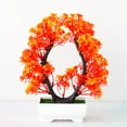 thumbnail image 4 of Bonsái simulado, planta en maceta, ciruelo en flor de amor, decoración del hogar, decoración de bonsái de simulación de escritorio, 4 of 6