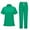 Green #103, variant on Women Scrubs Sets Comfortable Short Sleeve Scrub Top & Drawstring Jogger Pant Stretch Nursing Scrubs Set Quick Dry Working Uniforms with Pockets Green S