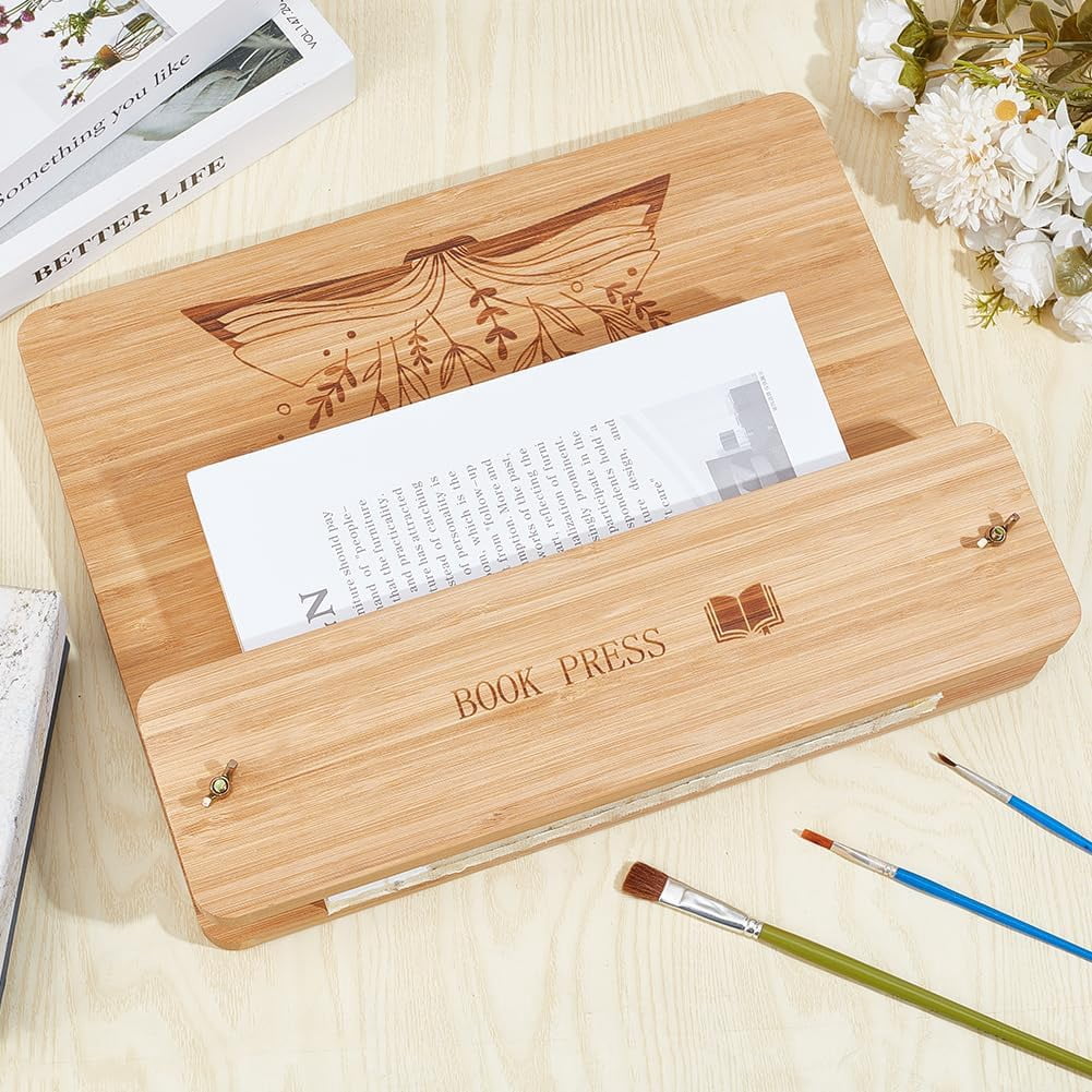 1 Set/6pcs Bookbinding Tools Kit Wood Bookbinding Press Kit Handmade Bookbinding Tools Book Binding Kit with Wood Board Nut Scerw for DIY