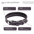 thumbnail image 3 of Filbert Leather Dog Collar, Genuine Leather Collar for Large Dogs, Premium, Luxury Padded, Strong, Adjustable for All Breeds, Heavy Metal Buckle, Ultra-Durable, Purple, 3 of 6