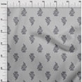 thumbnail image 2 of oneOone Viscose Chiffon Fabric Leaves & Floral Block Decor Fabric Printed BTY 42 Inch Wide, 2 of 5