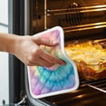 thumbnail image 3 of Colorful Tie Dye Pot Holders for Kitchen Heatproof Potholder, 5 Pack Rainbow Ombre Abstract Pattern Art Hot Pads Multipurpose Oven Pads Cloth Potholders Trivet for Cooking Baking, 3 of 8