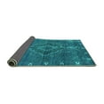 thumbnail image 2 of Ahgly Company Indoor Square Oriental Turquoise Blue Industrial Area Rugs, 3' Square, 2 of 4