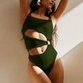 thumbnail image 4 of Aayomet Bikini à Bretelles Couleur Unie pour Femmes, AG m, 4 of 4