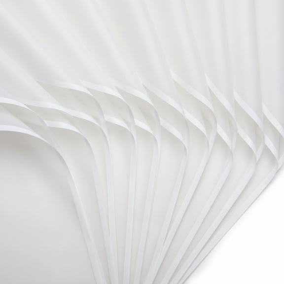 REGALWOVEN Solid Color Premium Wrapping Paper, Waterproof Flower Wrapping Paper, Luxury Matte Bouquet Gift Wrap White 22.4"L x 22.4"W