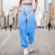 thumbnail image 3 of Pantalones deportivos Gibobby mujer con estampado floral y mallas elásticas largas informales Azul S, 3 of 4