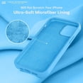 thumbnail image 5 of for iPhone 12 Case/iPhone 12 Pro Case, Premium Silicone with [Soft Anti-Scratch Microfiber Lining] Shockproof Protective Phone Case for Men Women Girls 6.1", Blue, 5 of 13