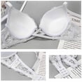 thumbnail image 4 of Levmjia Women Floral Lace Lingerie Set Two Piece Panty Adjustable Thin Straps Underwire Support Thin Cup Soft Breathable Outfit Daily Honeymoon Romantic Private Bedroom Night, 4 of 9