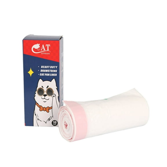 10 Count Cat Litter Box Extra Thicken Poop Bag Disposable Litter Bags Scratch Resistant Pet Supplies