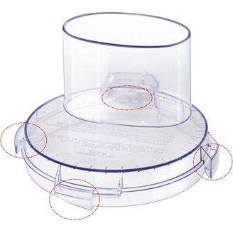 Large Pusher/Sleeve Assembly Replacement For Cuisinart DLC-018BGTX Food Processor