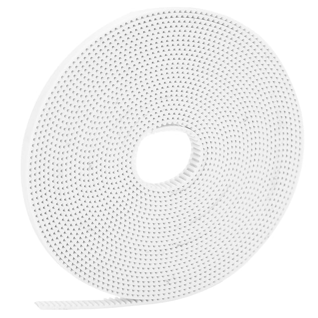 Synchronous Belt White NonSlip Timing Cogged Toothed Strip Steel Core 2GT6mm for Linear Drive