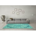 thumbnail image 3 of Ahgly Company Indoor Square Abstract Light Blue Modern Area Rugs, 5' Square, 3 of 4