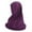 Purple, variant on MEICHEN Headband for Women, Women Muslim Hijab Wrap Solid Color Lace Muslim Hijab Wrap Scarf Cap Head Cover, Fall Winter Fashion Accessories
