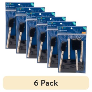 Foam Art Brushes with Angled Tips, 24-Piece