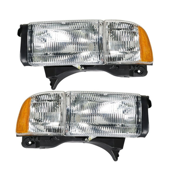 LABLT Headlights Front Head Lamps Replacement for 1994-2002 Dodge Ram 1500 2500 3500 Headlight Assembly Includes Pair Left and Right Side