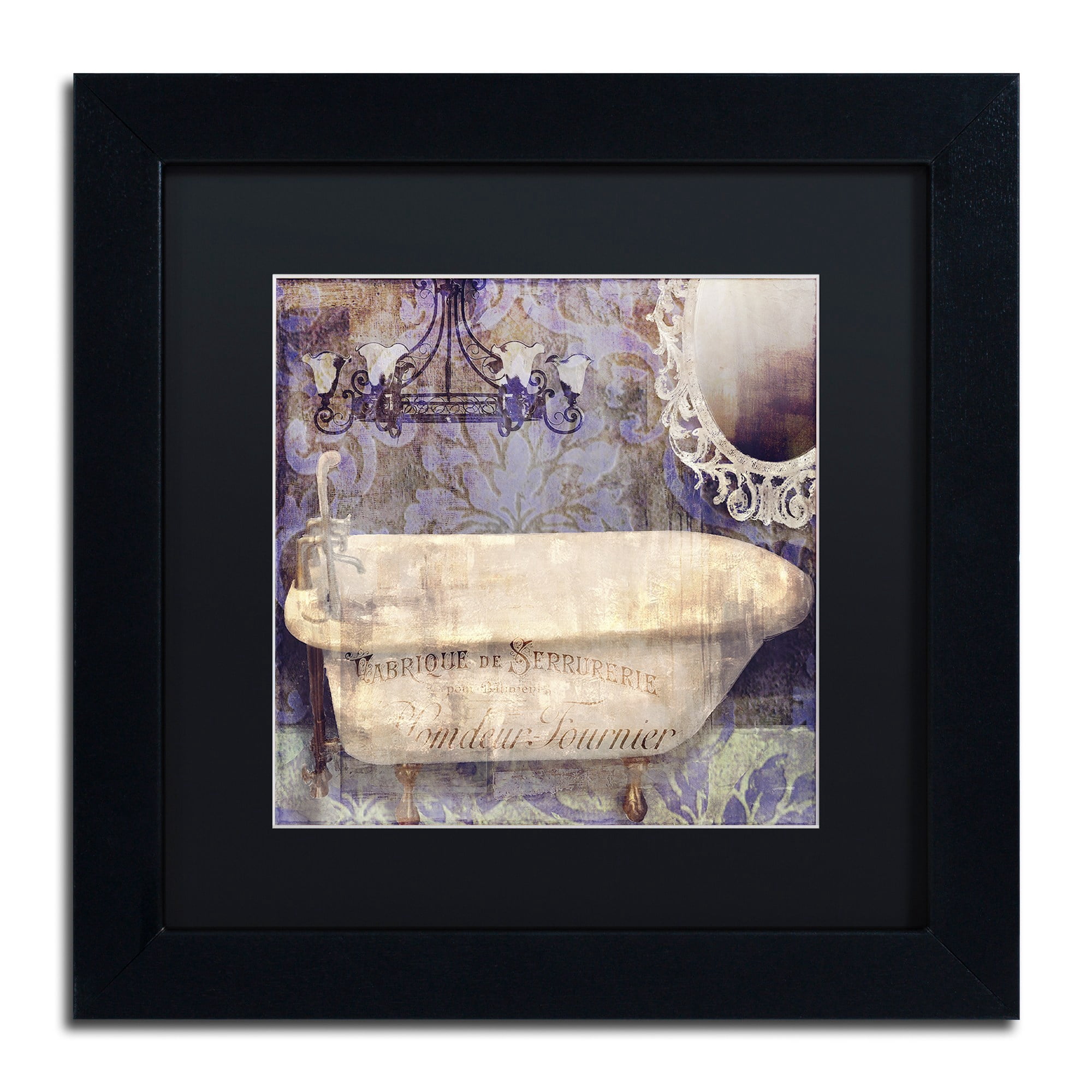 Trademark Fine Art "Le Bain Paris II" Canvas Art by Color Bakery Black Matte, Black Frame