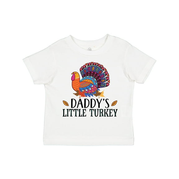 Inktastic Thanksgiving Daddy Little Turkey Boys or Girls Toddler T-Shirt