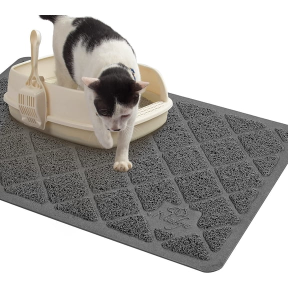 Niubya Premium Cat Litter Mat, 23" Long x 14" Wide, Non-Slip and Waterproof Design, Soft on Paws, Easy to Clean