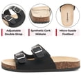 thumbnail image 3 of Alpine Swiss Mens Double Strap Slide Sandals with EVA Sole - Flat Casual Comfort Shoes, Black, 3 of 8