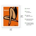 thumbnail image 2 of Bally Shoes - Woman Red Slip-On’s - Vintage Advertising Poster by Bernard Villemot c.1967 - Fine Art Rolled Canvas Print 20in x 26in, 2 of 4