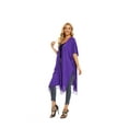 thumbnail image 3 of Beautybatik Purple Women Long Solid Kimono Cardigan Shawl Wrap Swimsuit Cover Up Jacket One Size, 3 of 5
