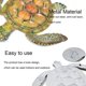 thumbnail image 3 of Decoración de metal CHAO tortuga grande para colgar en la pared azul 30 cm, 3 of 5