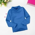 thumbnail image 2 of Otqutp Children Stand Collar Coat Baby Girls Boys High Neck Candy Color Children's Long Sleeve Base T Shirt Fall Winter Clothes for 2 To 7 Years(Blue,6-7 Years), 2 of 4