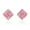 Pink, variant on Dazzling Pink Square Shaped Cubic Zirconia Encrusted Stud Earrings
